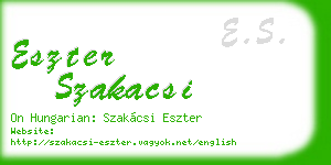 eszter szakacsi business card