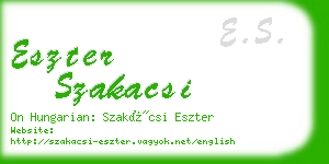 eszter szakacsi business card